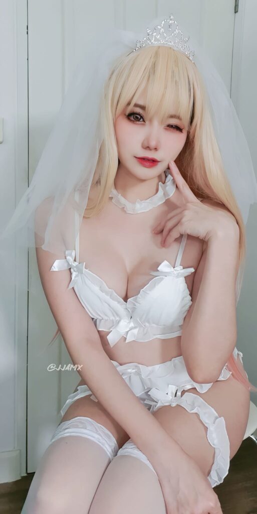 เจ๊แจมแปลงโฉมเป็น Marin จากหนุ่มเย็บผ้ากับสาวนักคอสเพลย์ ในชุดแต่งงาน 4 เจ๊แจมแปลงโฉมเป็น Marin จากหนุ่มเย็บผ้ากับสาวนักคอสเพลย์ ในชุดแต่งงาน