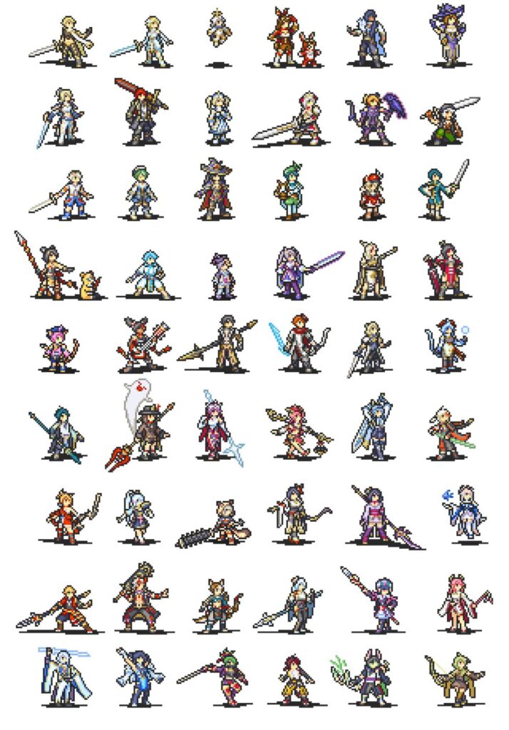 แฟนอาร์ต Genshin Impact แบบพิกเซล ในสไตล์ Fire Emblem 2 แฟนอาร์ต Genshin Impact แบบพิกเซล ในสไตล์ Fire Emblem