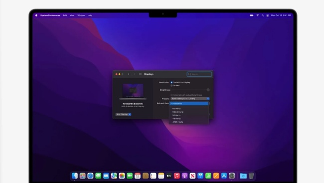 MacBook Pro รุ่นใหม่รองรับการแสดงผล 120Hz 2 MacBook Pro รุ่นใหม่รองรับการแสดงผล 120Hz