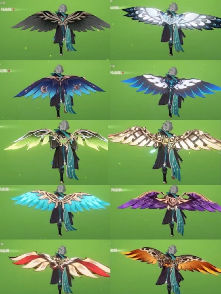 หลุดภาพ Alhaitham พร้อมเครื่องร่อนหลากหลายลายใน Genshin Impact!