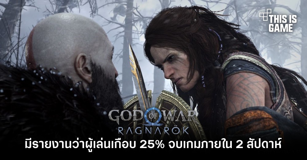 อย่างไว! มีรายงานว่าผู้เล่นเกือบ 25% จบเกม God of War Ragnarok ภายใน 2 สัปดาห์ 1 อย่างไว! มีรายงานว่าผู้เล่นเกือบ 25% จบเกม God of War Ragnarok ภายใน 2 สัปดาห์