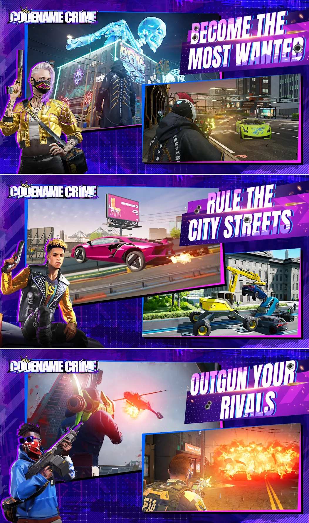 Codename Crime-Vice Open World เปิดให้ดาวน์โหลดล่วงหน้า พร้อมระเบิดความมันส์ 26 ก.ย. นี้ 4 Codename