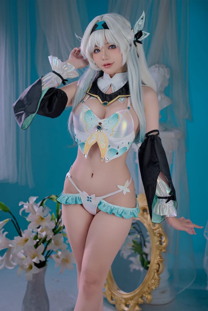 คอสเพลย์ Firefly จาก Honkai: Star Rail ในชุดบิกินี่สุดร้อนแรง 3 Firefly Honkai: Star Rail Cosplay by ZinieQ