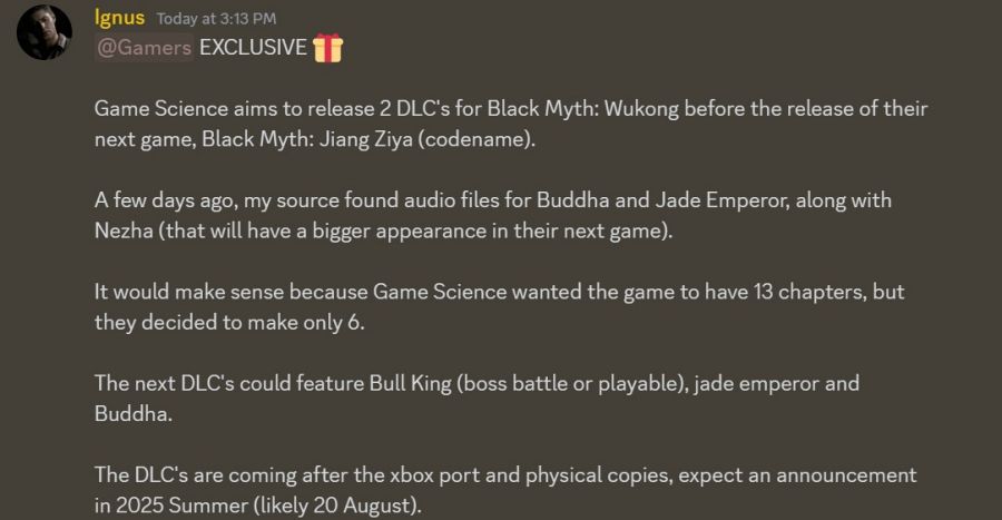 เขาลือว่า Black Myth: Wukong จะมี DLC 2 ตัว 2 Black Myth: Wukong Rumored to Get 2 DLCs