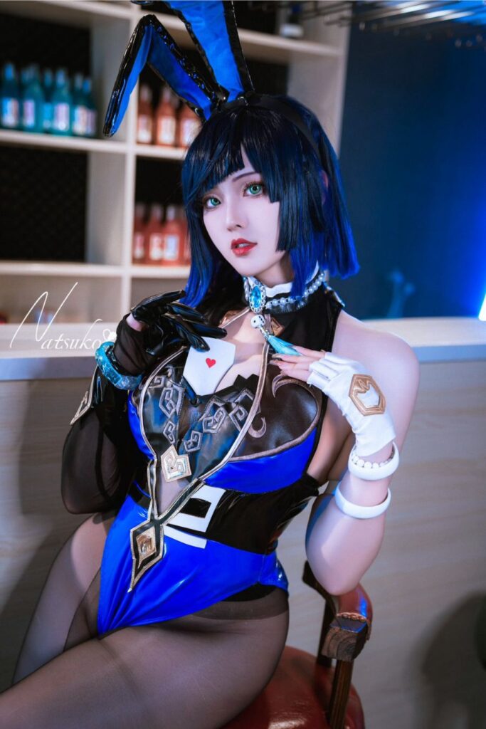 สาวโชว์สกิลคอสเพลย์ Yelan จาก Genshin Impact ในลุคสาวบาร์! 2 Yelan Genshin Impact by Natsuko