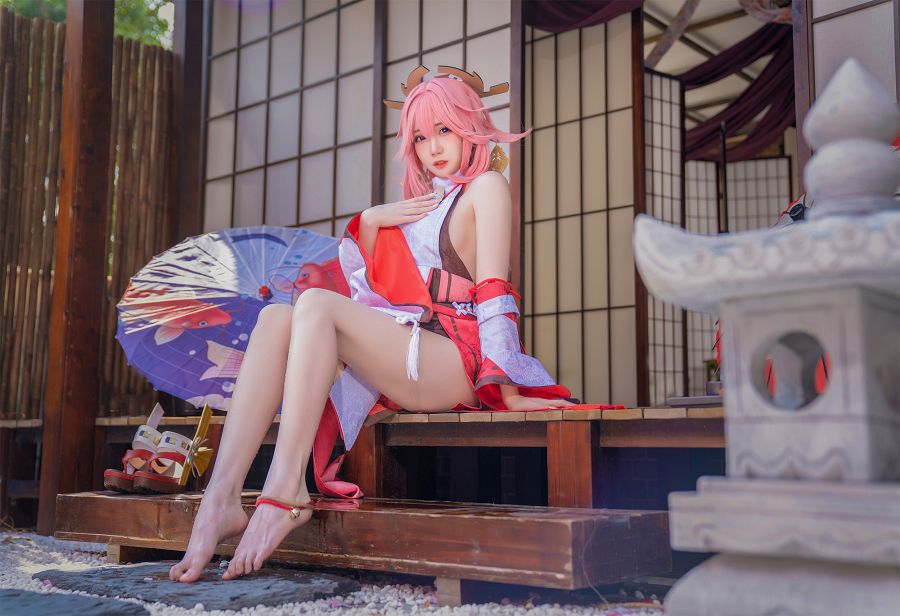 คอสเพลย์ Yae Miko จาก Genshin Impact ฝีมือ 焖焖碳- 6 Yae Miko Genshin Impact Cosplay by mmmenmentan