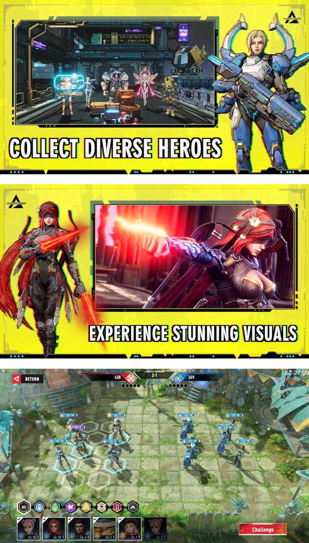 HyperLinker เกมมือถือแนวไซเบอร์พังก์ ภาพอลัง 4 HyperLinker