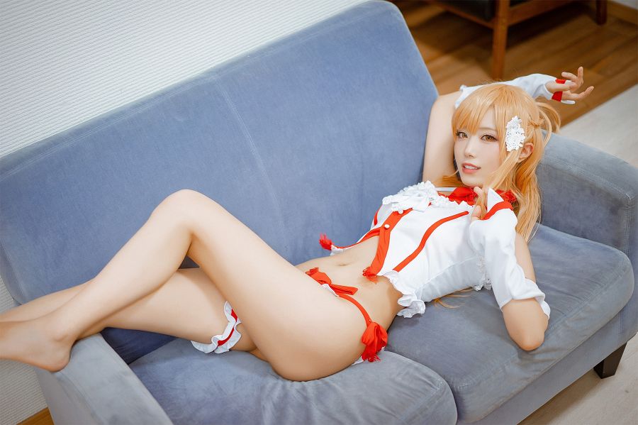 คอสเพลย์ Asuna จาก Sword Art Online ในชุดอยู่บ้านสุดเซ็กซี่ 5 Asuna Sword Art Online Cosplay by celia_aya