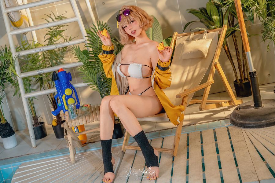 คอสเพลย์ Anis จาก GODDESS OF VICTORY: NIKKE ในชุดว่ายน้ำตัวจิ๋ว 9 Anis GODDESS OF VICTORY: NIKKE Cosplay by Yaokoututu