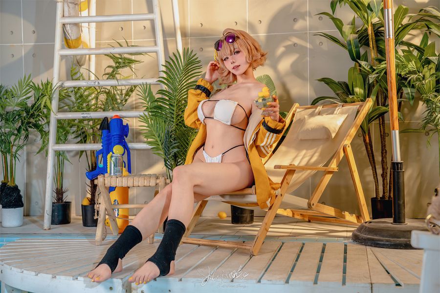 คอสเพลย์ Anis จาก GODDESS OF VICTORY: NIKKE ในชุดว่ายน้ำตัวจิ๋ว 8 Anis GODDESS OF VICTORY: NIKKE Cosplay by Yaokoututu
