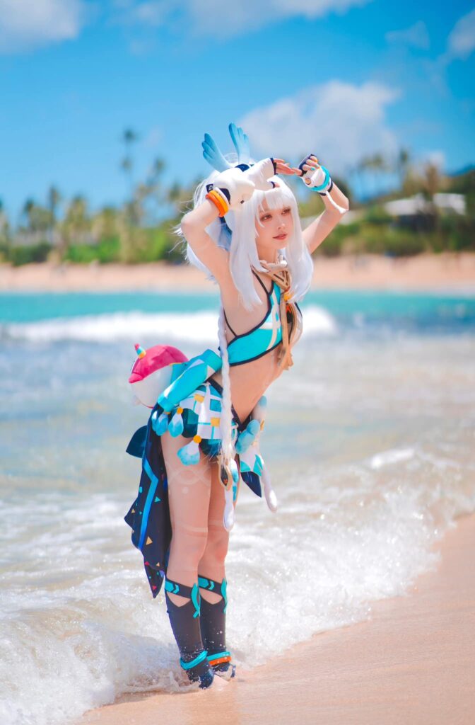 คอสเพลย์ Mualani จาก Genshin Impact โชว์ความสวยงามแบบสาวทะเล 4 Mualani Genshin Impact Cosplay by Arurinh Zekia