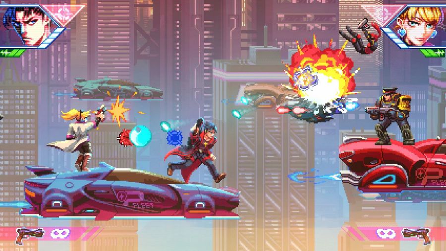 Neon Inferno เกม run-and-gun กราฟิกพิกเซล 2 มิติ 5 Neon Inferno Announced