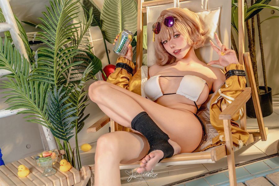 คอสเพลย์ Anis จาก GODDESS OF VICTORY: NIKKE ในชุดว่ายน้ำตัวจิ๋ว 5 Anis GODDESS OF VICTORY: NIKKE Cosplay by Yaokoututu