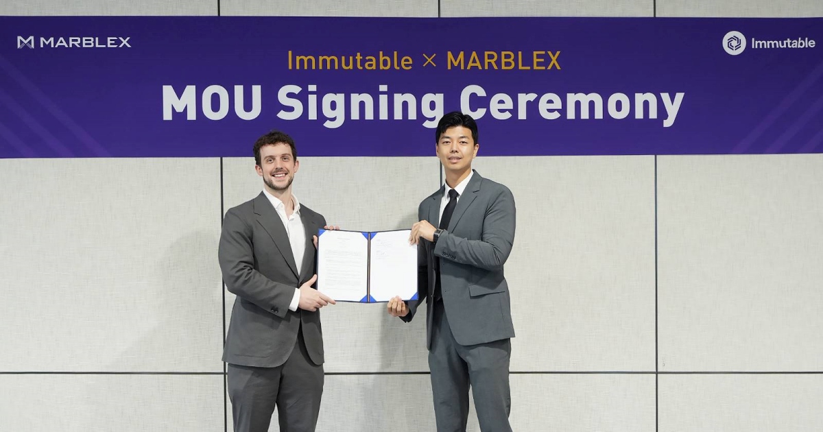 MARBLEX ลงนาม MOU ร่วมกับ Immutable แพลตฟอร์มเกม Web3 1 MARBLEX ลงนาม MOU ร่วมกับ Immutable แพลตฟอร์มเกม Web3
