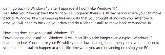 Windows 11 จะให้เวลา10 วันในการย้อนกลับไปใช้ Windows 10 โดยที่ข้อมูลไม่หาย 2 Windows 11 จะให้เวลา10 วันในการย้อนกลับไปใช้ Windows 10 โดยที่ข้อมูลไม่หาย