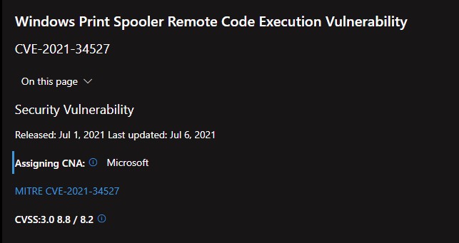 Microsoft ทำการปล่อยอัปเดตแก้ไขปัญหาช่องโหว่ PrintNightmare 2 Microsoft ทำการปล่อยอัปเดตแก้ไขปัญหาช่องโหว่ PrintNightmare