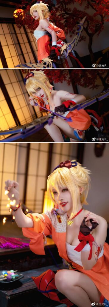 คอสเพลย์ Yoimiya จาก Genshin Impact ฝีมือสาวจีน 3 คอสเพลย์ Yoimiya จาก Genshin Impact ฝีมือสาวจีน