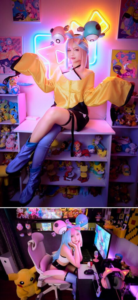 สาวน้อยแปลงโฉมเป็น Iono จาก Pokémon Scarlet and Violet เวอร์ชั่นสุดแซ่บ 2 สาวน้อยแปลงโฉมเป็น Iono จาก Pokémon Scarlet and Violet เวอร์ชั่นสุดแซ่บ