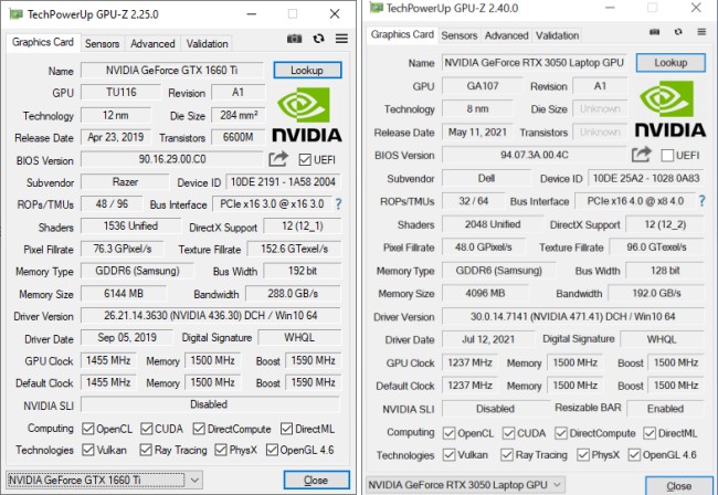 โน้ตบุ๊คที่ใช้งาน GTX 1660 Ti มีประสิทธิภาพที่เหนือกว่า RTX 3050 ในการเล่นเกม 2 โน้ตบุ๊คที่ใช้งาน GTX 1660 Ti มีประสิทธิภาพที่เหนือกว่า RTX 3050 ในการเล่นเกม