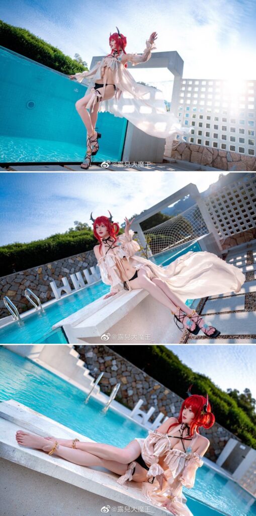 คอสเพลย์ Surtr จาก Arknights ลงเล่นน้ำสุดสดใส 2 คอสเพลย์ Surtr จาก Arknights ลงเล่นน้ำสุดสดใส