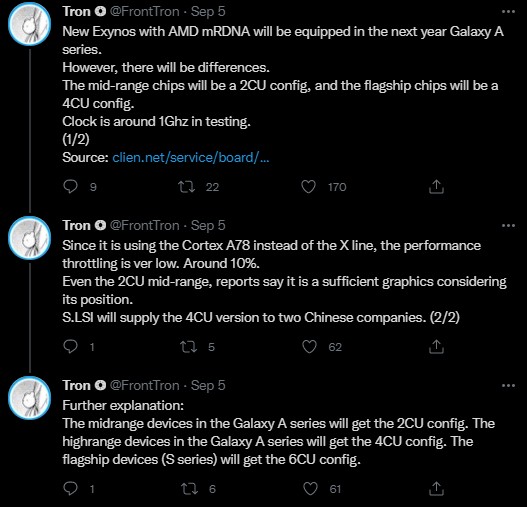 ชิปเซ็ต Exynos ที่มาพร้อมกับ mRDNA อาจถูกนำมาใช้งานกับ Galaxy A บางรุ่น