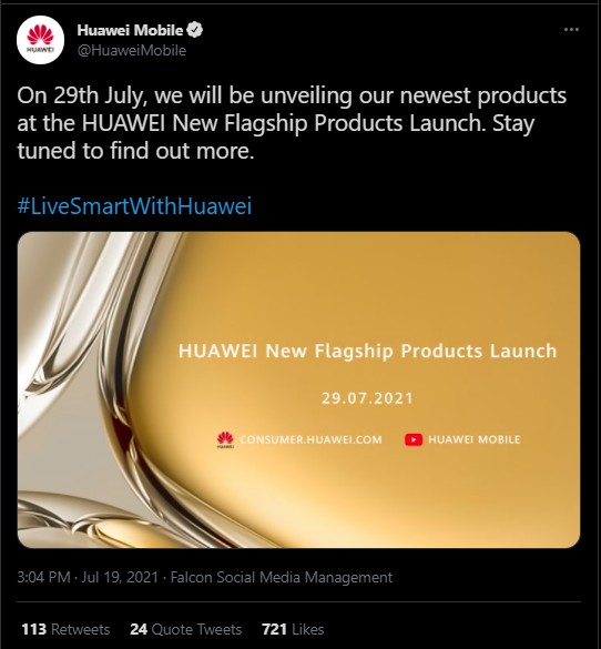 Huawei เตรียมเปิดตัว P50 ในวันที่ 29 กรกฎาคมนี้ 2 Huawei เตรียมเปิดตัว P50 ในวันที่ 29 กรกฎาคมนี้