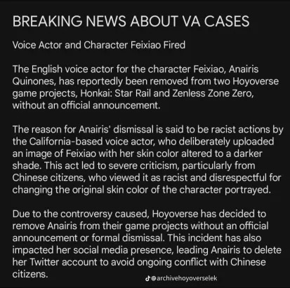 นักพากย์ตัวละคร Feixiao ในเกม Honkai: Star Rail หายตัวไปอย่างลึกลับ 2 นักพากย์ตัวละคร Feixiao ในเกม Honkai: Star Rail หายตัวไปอย่างลึกลับ