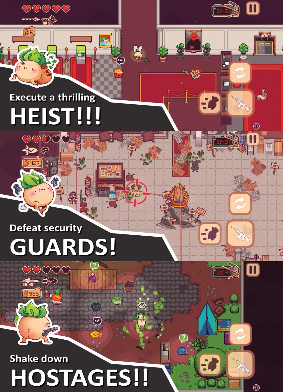 Turnip Boy Robs a Bank วางจำหน่ายบนสโตร์ไทยแล้ว 5 Turnip Boy Robs a Bank เปิดลงทะเบียนล่วงหน้าบนสโตร์ไทย iOS Android โหลด