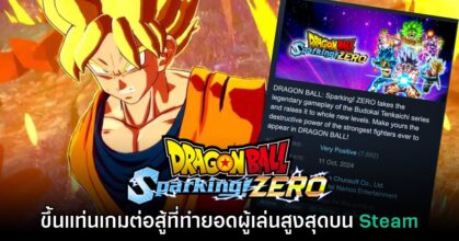 Dragon Ball: Sparking! ZERO ขึ้นแท่นเกมต่อสู้บน PC ที่มีผู้เล่นพร้อมกันสูงสุด