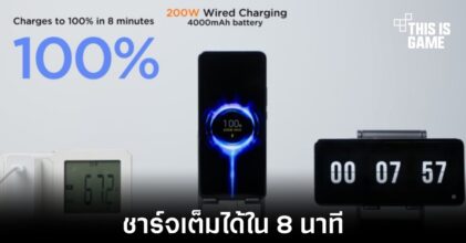 Xiaomi เปิดตัวระบบชาร์จไว 200W เต็มได้ใน 8 นาที