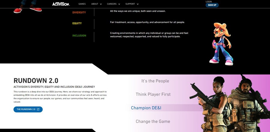 Activision ประกาศเป็นบริษัทพัฒนาเกมมุ่งเน้น DEI เป็นหลัก 2 Activision Commits to DEI for Future Games