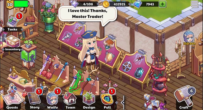 Waifu Shop เกมมือถือเปิดขายของหาสาวสวยเป็นภรรยา 3 Waifu Shop Announced