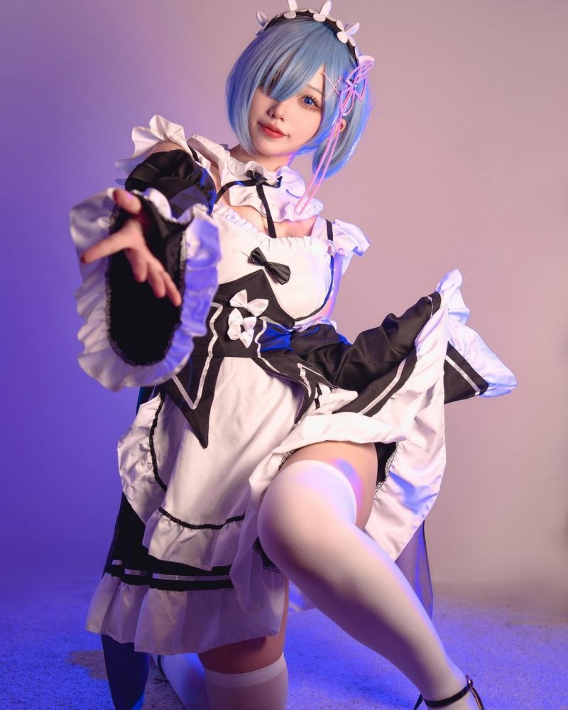 คอสเพลย์ Rem จาก Re: Zero ที่สดใสพร้อมแอบซ่อนความแซ่บ 4 Rem Re: Zero Cosplay by Rakuoo