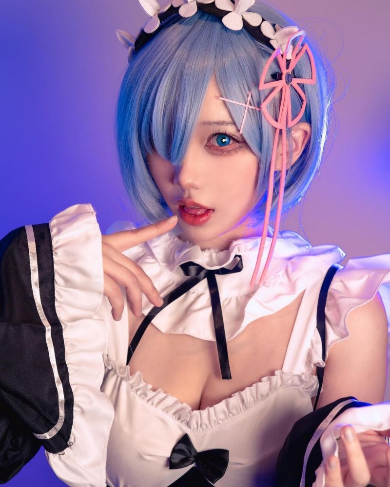 คอสเพลย์ Rem จาก Re: Zero ที่สดใสพร้อมแอบซ่อนความแซ่บ 7 Rem Re: Zero Cosplay by Rakuoo