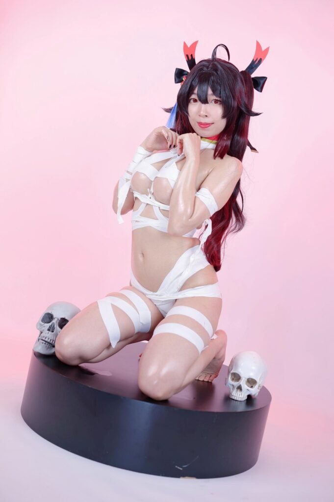 คุณเซียร์คอสเพลย์ Hu Tao จาก Genshin Impact เวอร์ชั่นฮาโลวีน! 7 Hu Tao Genshin Impact Cosplay by Unicorn Cosplay