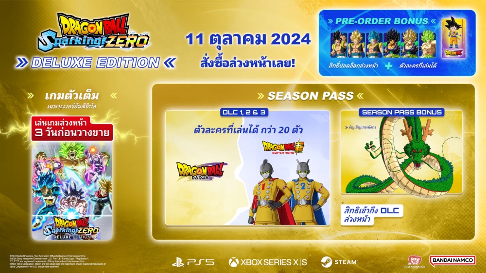 ศึกทลายขีดจำกัด...ทะลุสวรรค์สะท้านโลกันต์ได้เริ่มขึ้น ณ บัดนี้ DRAGON BALL: Sparking! ZERO พร้อมให้เล่นบนคอนโซลและ PC แล้ว 6 ศึกทลายขีดจำกัด...ทะลุสวรรค์สะท้านโลกันต์ได้เริ่มขึ้น ณ บัดนี้ DRAGON BALL: Sparking! ZERO พร้อมให้เล่นบนคอนโซลและ PC แล้ว