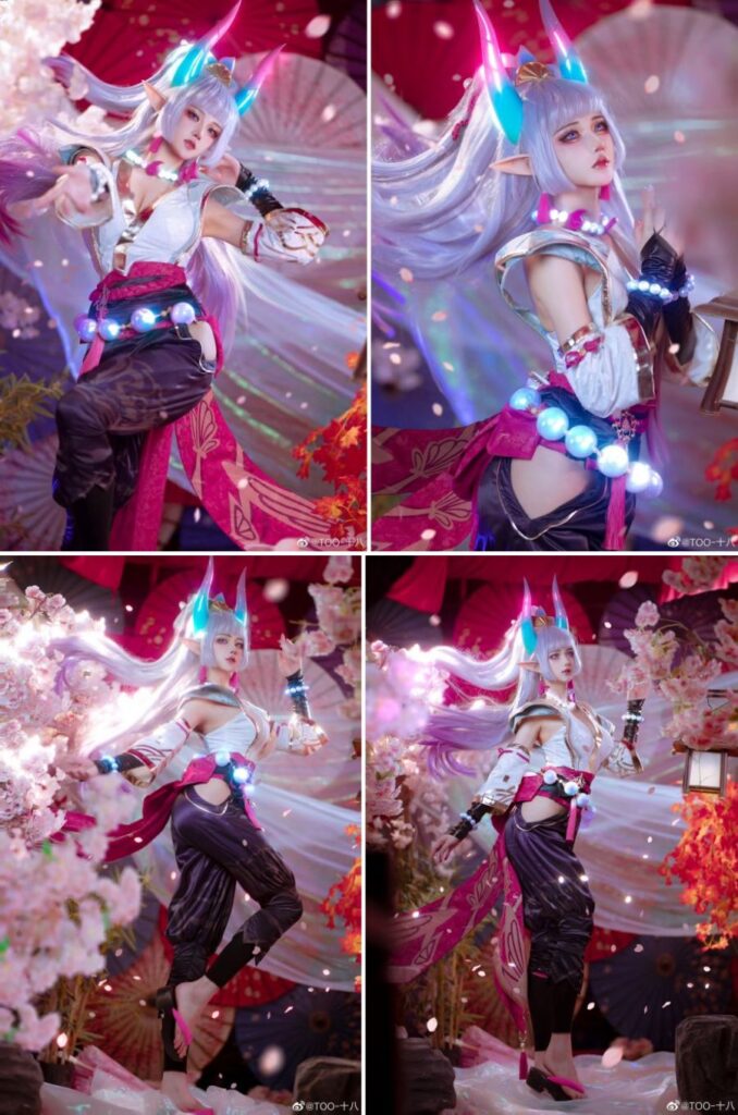 คอสเพลย์ Syndra เวอร์ชั่น Spirit Blossom แบบเว่อวังอลังการ