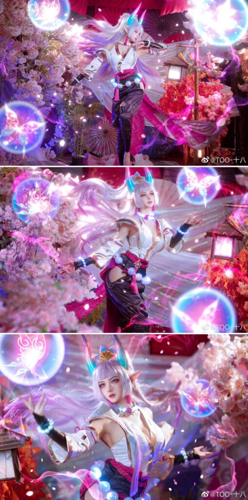 คอสเพลย์ Syndra เวอร์ชั่น Spirit Blossom แบบเว่อวังอลังการ