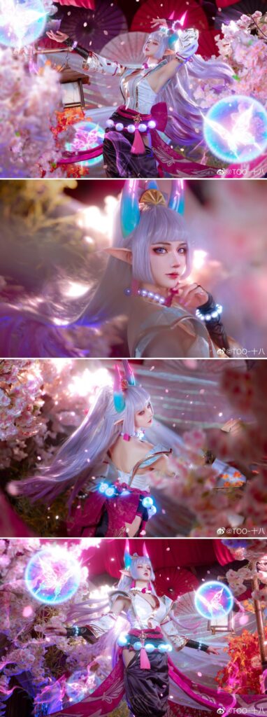 คอสเพลย์ Syndra เวอร์ชั่น Spirit Blossom แบบเว่อวังอลังการ