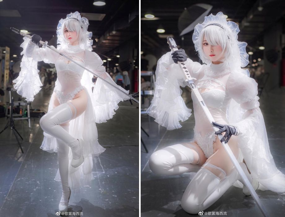 มาอีกแล้ว! คอสเพลย์ 2B ในชุดเจ้าสาวขาวบริสุทธิ์ 3 มาอีกแล้ว! คอสเพลย์ 2B ในชุดเจ้าสาวขาวบริสุทธิ์