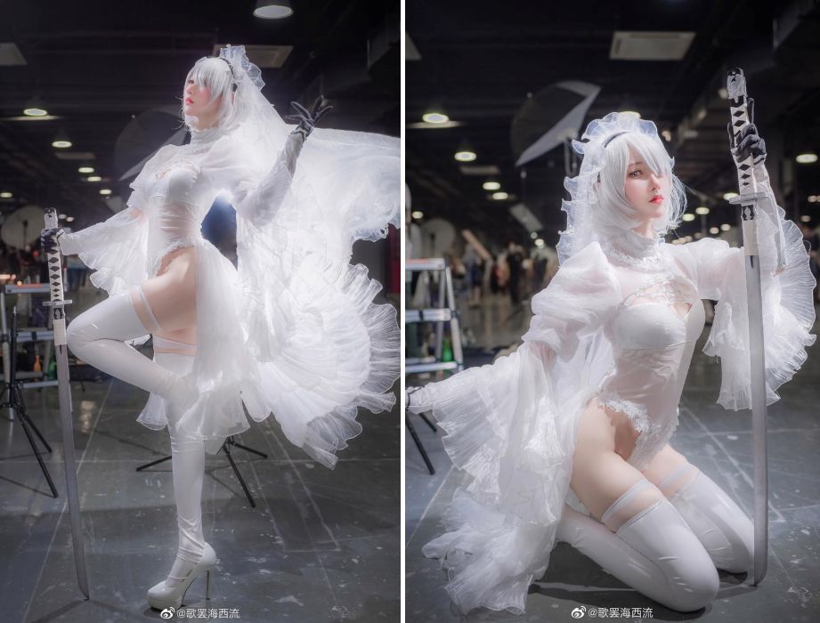 มาอีกแล้ว! คอสเพลย์ 2B ในชุดเจ้าสาวขาวบริสุทธิ์ 2 มาอีกแล้ว! คอสเพลย์ 2B ในชุดเจ้าสาวขาวบริสุทธิ์