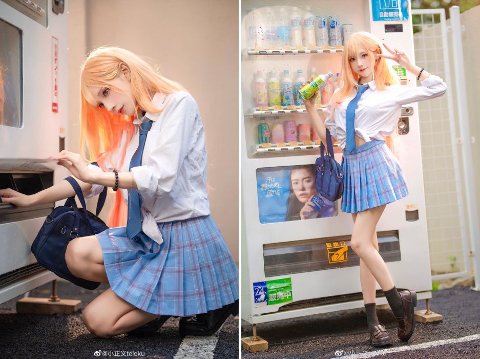 สาวจีนแปลงโฉมเป็น Marin เวอร์ชั่นชุดนักเรียน