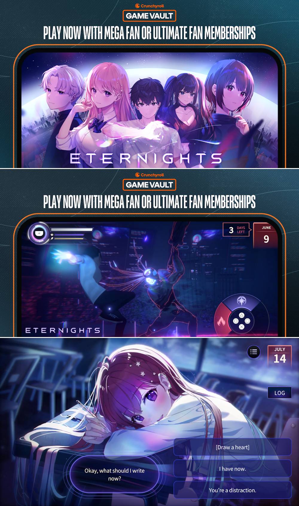 Crunchyroll: Eternights เปิดให้บริการบนสโตร์ไทยแล้ว 3 Eternights