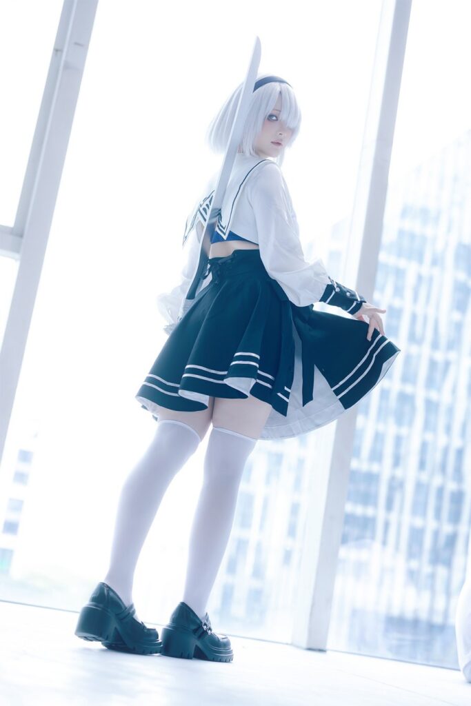 คอสเพลย์ 2B จาก Nier: Automata ในชุดสีดำโชว์ผิวขาวโดนใจ 8 2B Nier: Automata Cosplay by Yukako