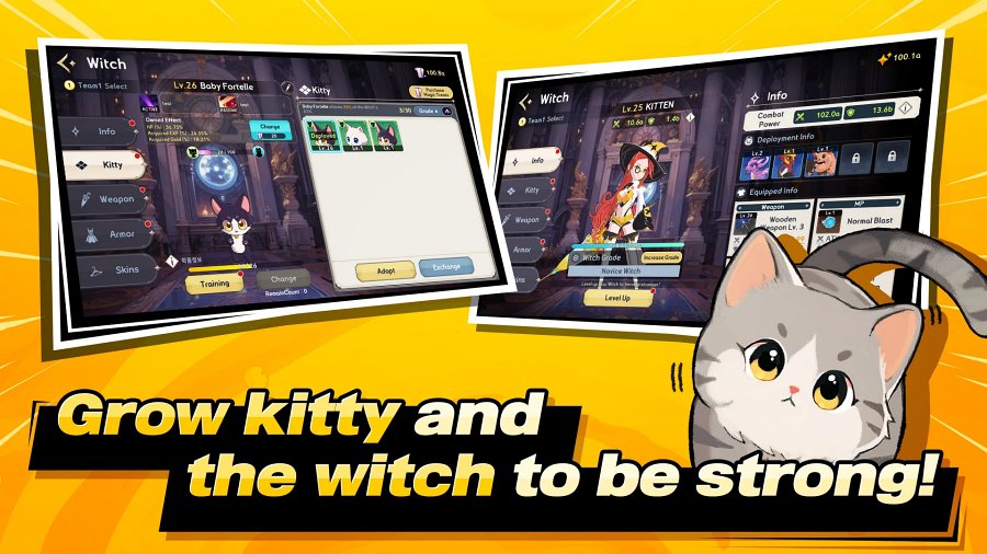 Kitty And Witch เกมมือถือ Idle RPG สุดคาวาอี้ 5 Kitty And Witch Announced