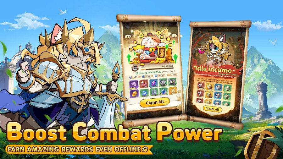Rise of Kittens เกมมือถือรวมพลกองทัพแมวออกผจญภัยแบบ Idle RPG 7 Rise of Kittens Launches