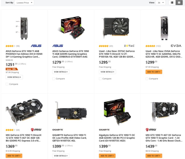 GTX 1050 Ti กลับมาวางขายอีกครั้งด้วยราคาสูงกว่าเดิม 2 GTX 1050 Ti กลับมาวางขายอีกครั้งด้วยราคาสูงกว่าเดิม