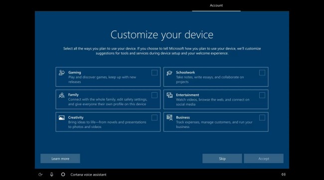 Windows 10 อาจมีฟีเจอร์สำหรับการปรับแต่งตามการใช้งาน