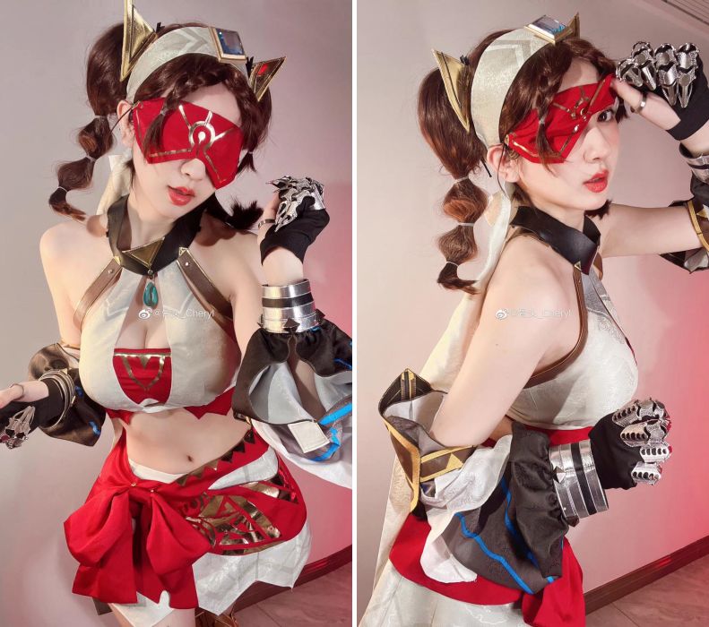 สาวงามแปลงโฉมเป็น Eremite Desert Clearwater จาก Genshin Impact