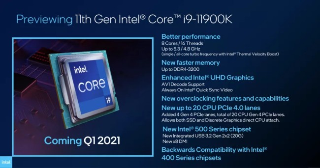 เปิดตัว Intel Core i9-11900K เตรียมขายในปีนี้ 2 เปิดตัว Intel Core i9-11900K เตรียมขายในปีนี้